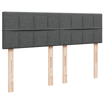 Giroletto a Molle con Materasso Grigio Scuro 160x200 cm Tessuto