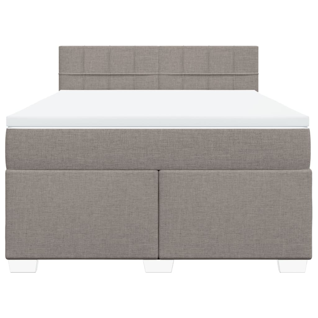 Giroletto a Molle con Materasso Tortora 160x200 cm in Tessuto | homemem39