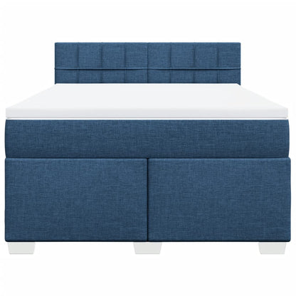 Giroletto a Molle con Materasso Blu 160x200 cm in Tessuto | homemem39