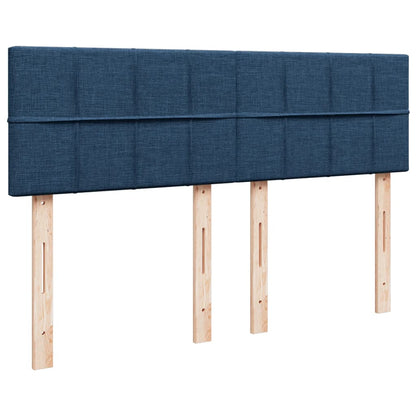 Giroletto a Molle con Materasso Blu 160x200 cm in Tessuto