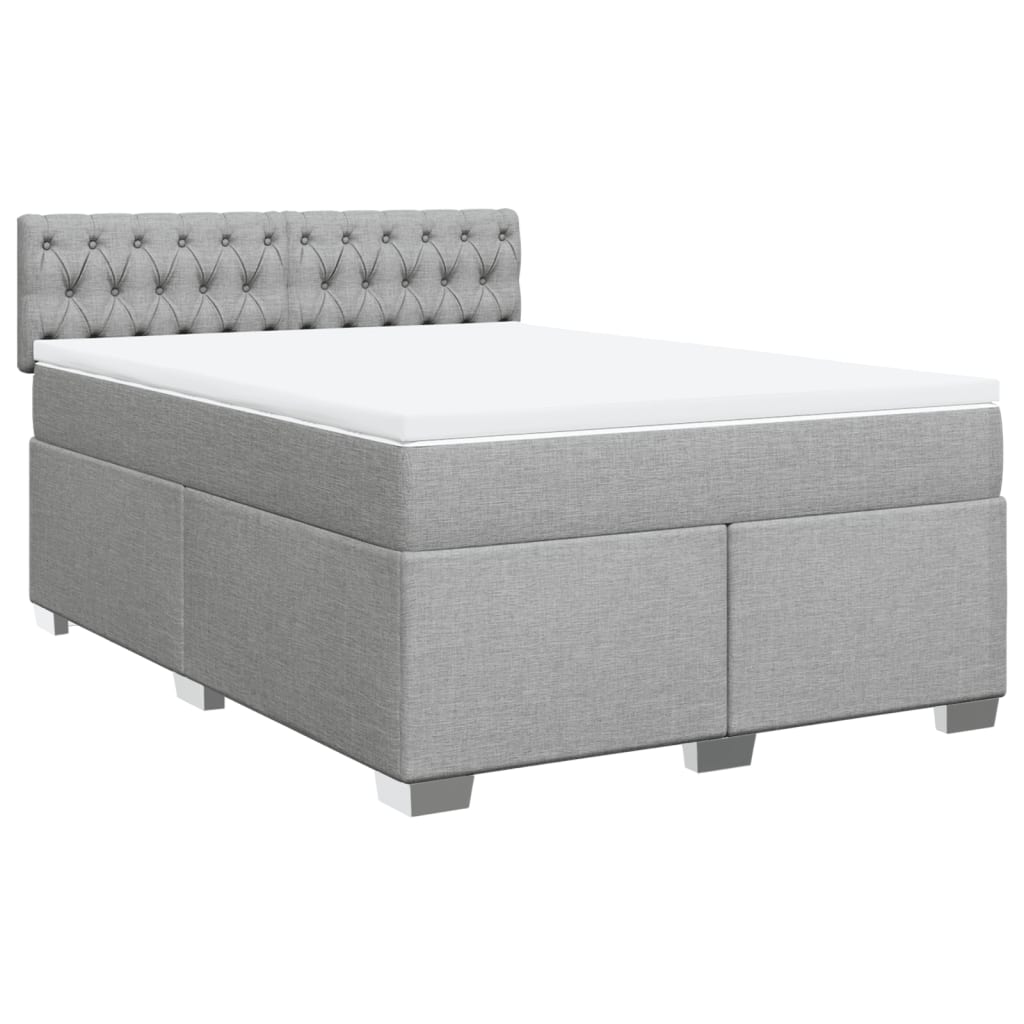 Giroletto a Molle con Materasso Grigio Chiaro160x200 cm Tessuto | homemem39