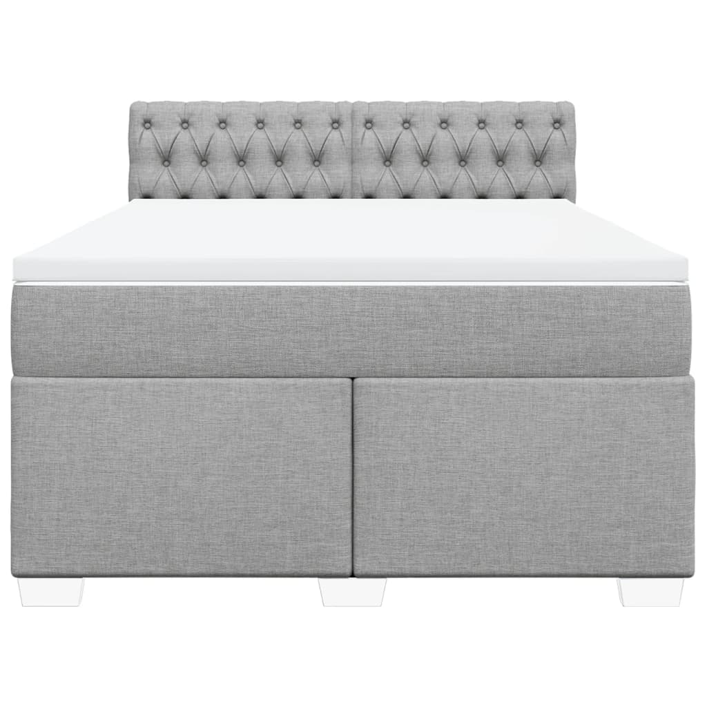 Giroletto a Molle con Materasso Grigio Chiaro160x200 cm Tessuto | homemem39