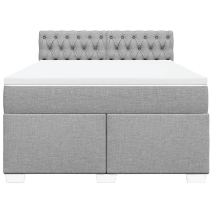 Giroletto a Molle con Materasso Grigio Chiaro160x200 cm Tessuto | homemem39