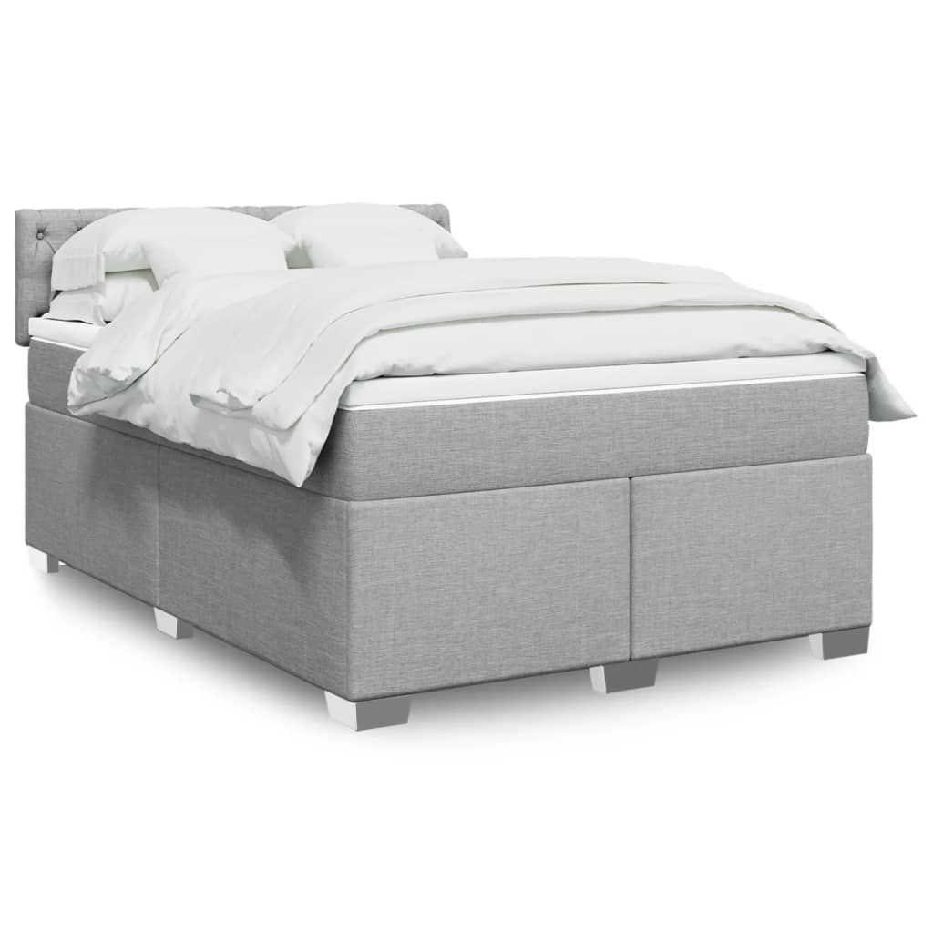 Giroletto a Molle con Materasso Grigio Chiaro160x200 cm Tessuto | homemem39