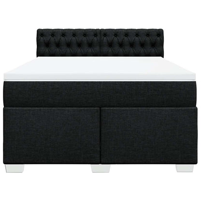 Giroletto a Molle con Materasso Nero 160x200 cm in Tessuto | homemem39