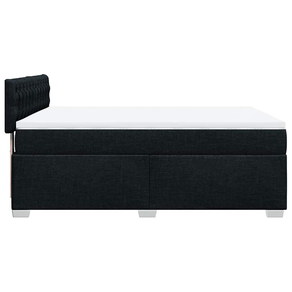 Giroletto a Molle con Materasso Nero 160x200 cm in Tessuto | homemem39