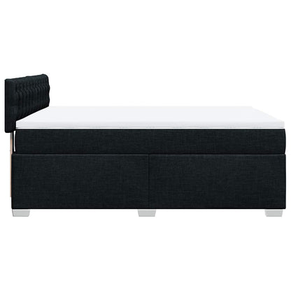 Giroletto a Molle con Materasso Nero 160x200 cm in Tessuto | homemem39