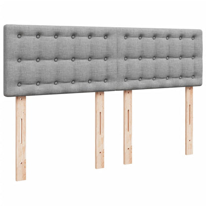 Giroletto a Molle con Materasso Grigio Chiaro 160x200cm Tessuto