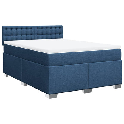 Giroletto a Molle con Materasso Blu 160x200 cm in Tessuto | homemem39