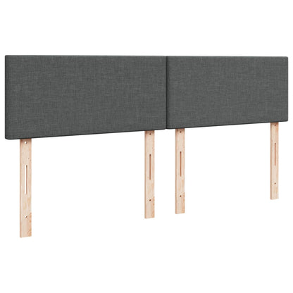 Giroletto a Molle con Materasso Grigio Scuro 180x200 cm Tessuto