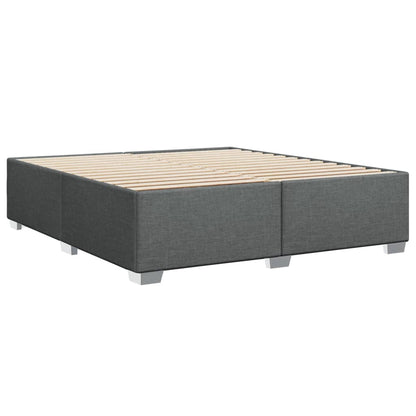 Giroletto a Molle con Materasso Grigio Scuro 180x200 cm Tessuto