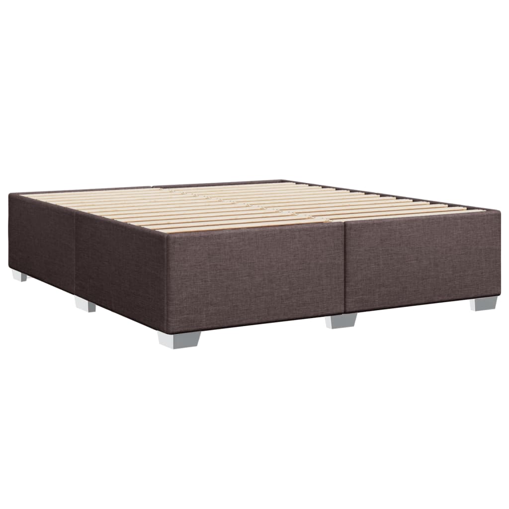 Giroletto a Molle con Materasso Marrone Scuro 180x200cm Tessuto | homemem39