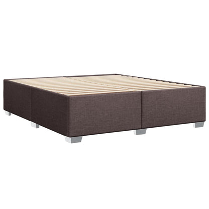 Giroletto a Molle con Materasso Marrone Scuro 180x200cm Tessuto | homemem39