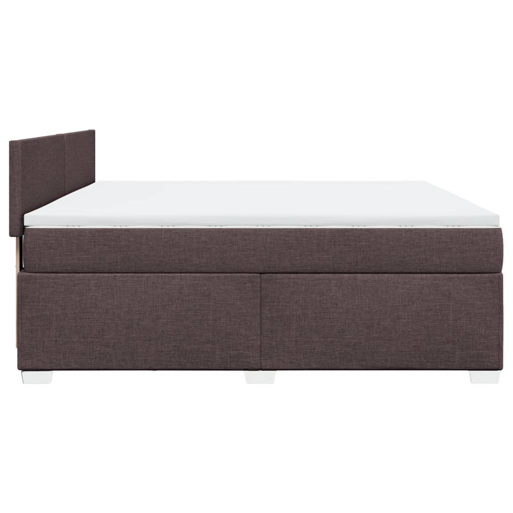 Giroletto a Molle con Materasso Marrone Scuro 180x200cm Tessuto | homemem39