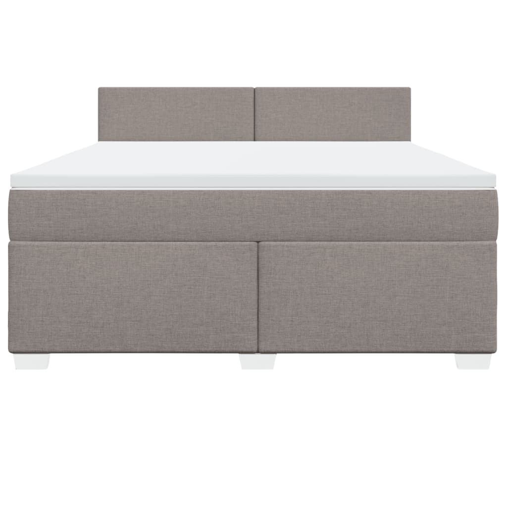 Giroletto a Molle con Materasso Tortora 180x200 cm in Tessuto