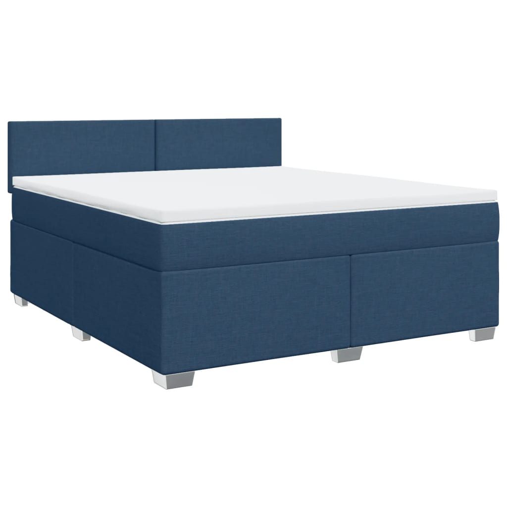 Giroletto a Molle con Materasso Blu 180x200 cm in Tessuto | homemem39