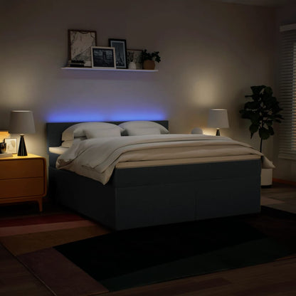 Giroletto a Molle con Materasso Blu 180x200 cm in Tessuto | homemem39