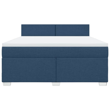 Giroletto a Molle con Materasso Blu 180x200 cm in Tessuto | homemem39