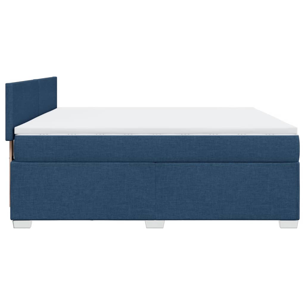 Giroletto a Molle con Materasso Blu 180x200 cm in Tessuto | homemem39