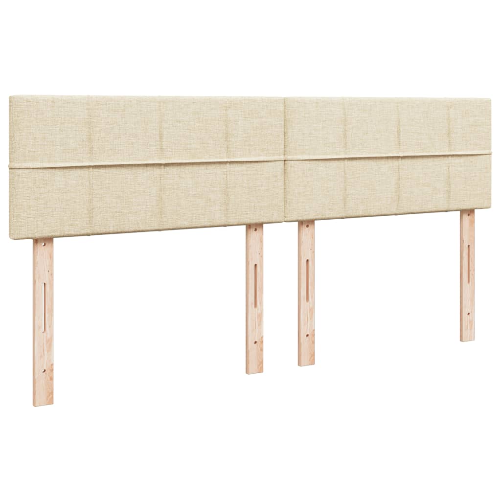 Giroletto a Molle con Materasso Crema 180x200 cm in Tessuto | homemem39