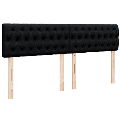 Giroletto a Molle con Materasso Nero 180x200 cm in Tessuto