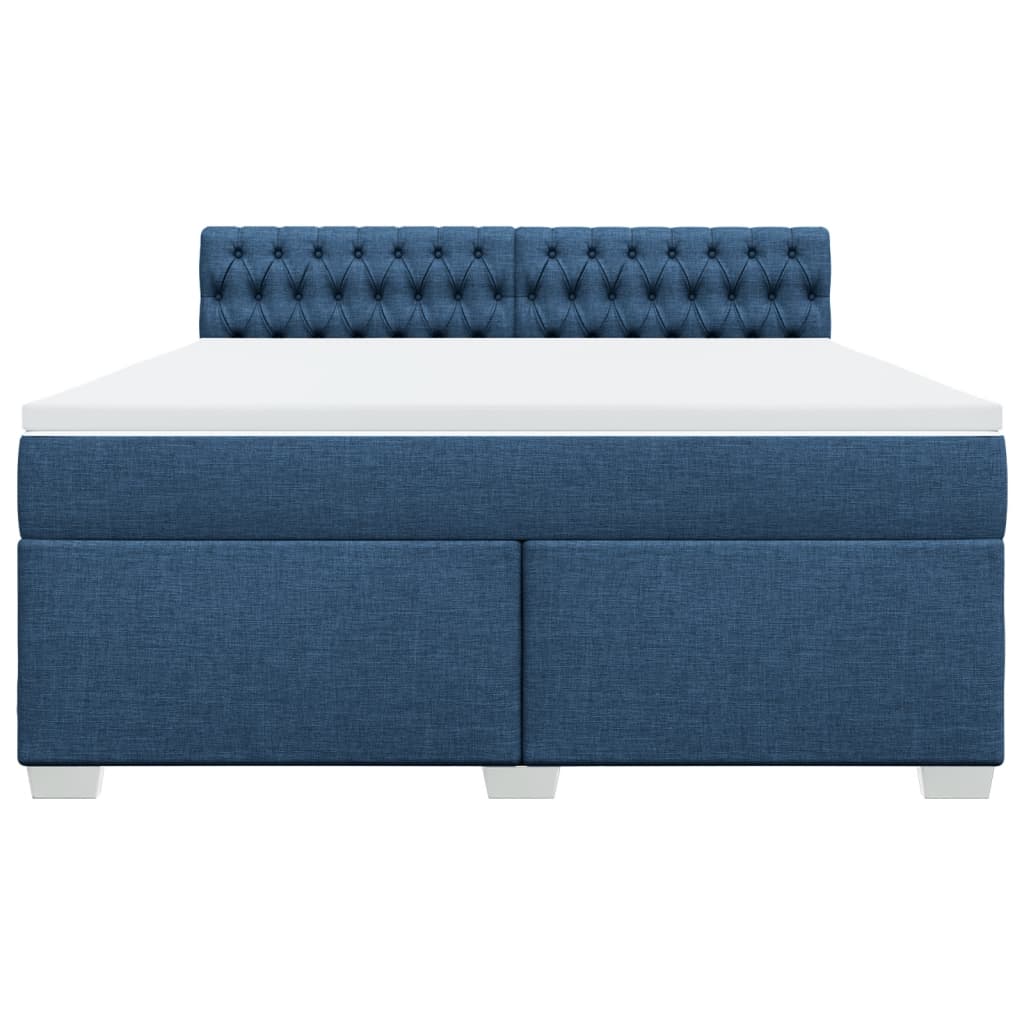 Giroletto a Molle con Materasso Blu 180x200 cm in Tessuto | homemem39