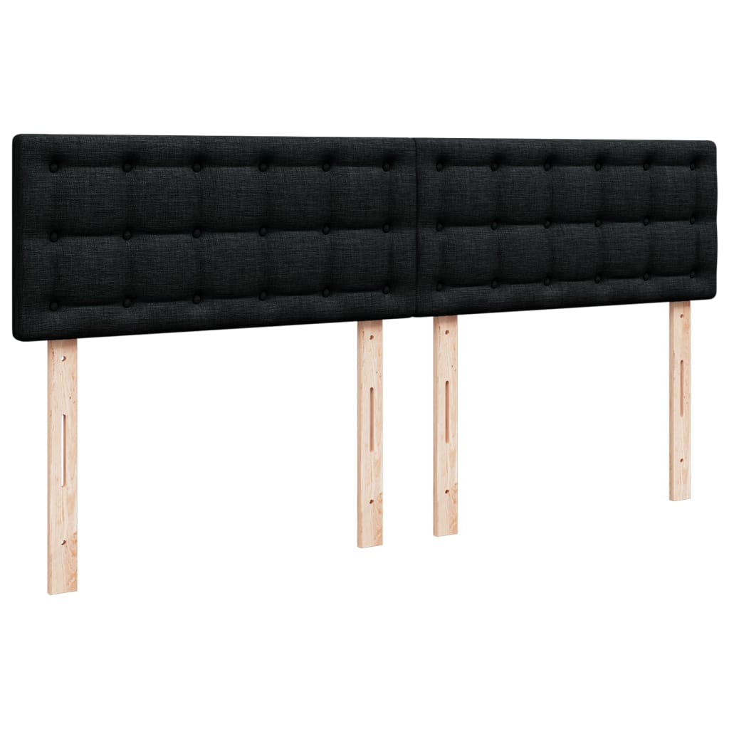 Giroletto a Molle con Materasso Nero 180x200 cm in Tessuto