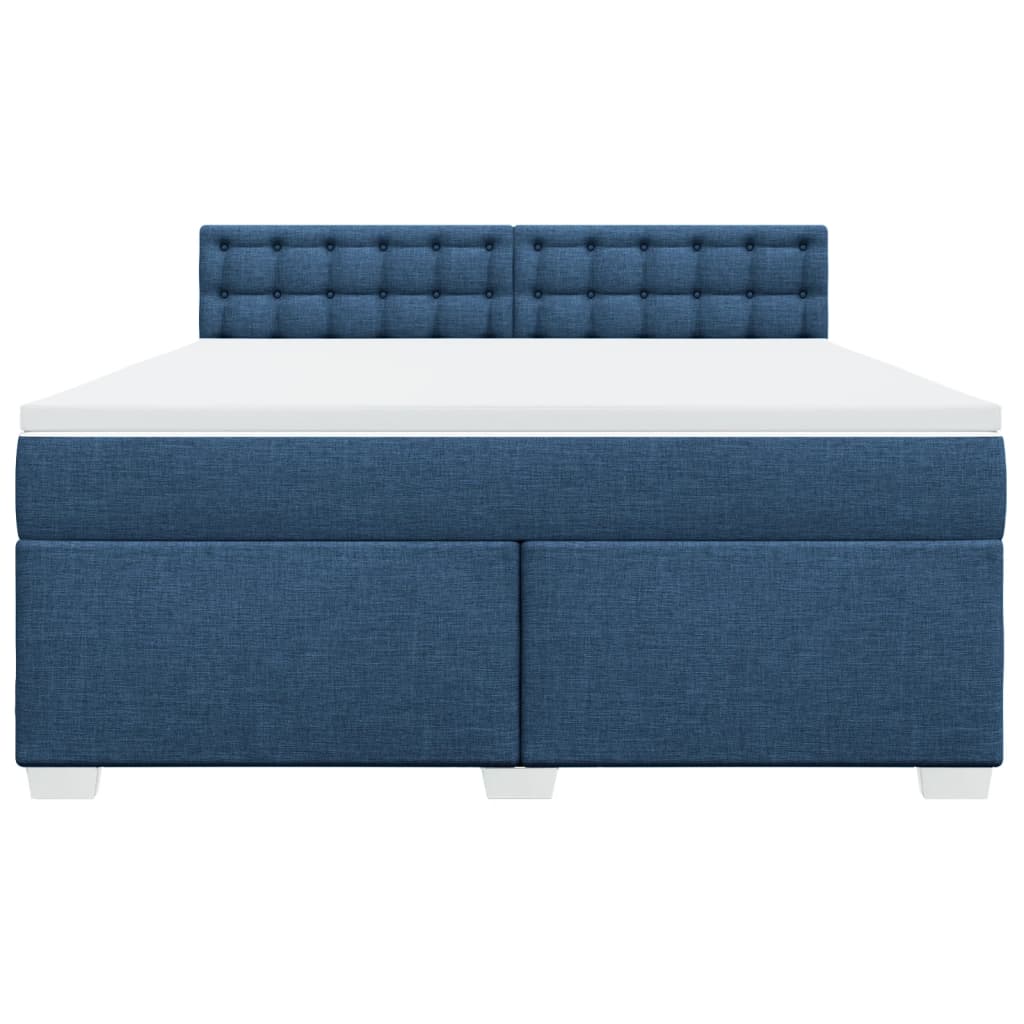 Giroletto a Molle con Materasso Blu 180x200 cm in Tessuto