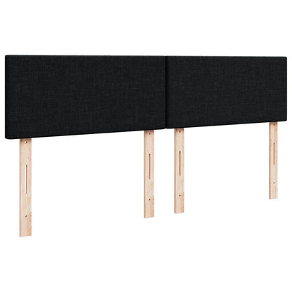 Giroletto a Molle con Materasso Nero 200x200 cm in Tessuto