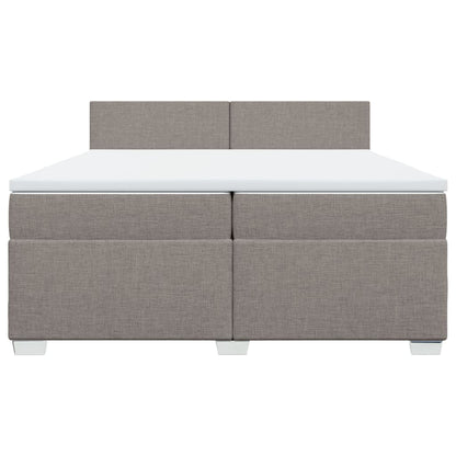 Giroletto a Molle con Materasso Tortora 200x200 cm in Tessuto