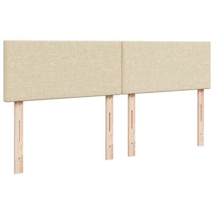 Giroletto a Molle con Materasso Crema 200x200 cm in Tessuto