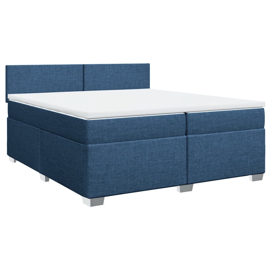 Giroletto a Molle con Materasso Blu 200x200 cm in Tessuto | homemem39