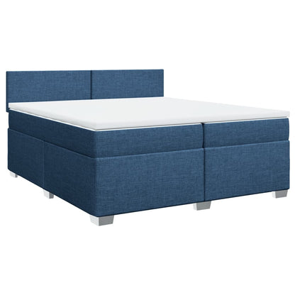 Giroletto a Molle con Materasso Blu 200x200 cm in Tessuto | homemem39