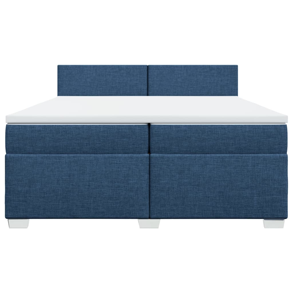 Giroletto a Molle con Materasso Blu 200x200 cm in Tessuto | homemem39