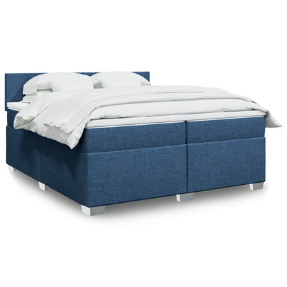 Giroletto a Molle con Materasso Blu 200x200 cm in Tessuto | homemem39