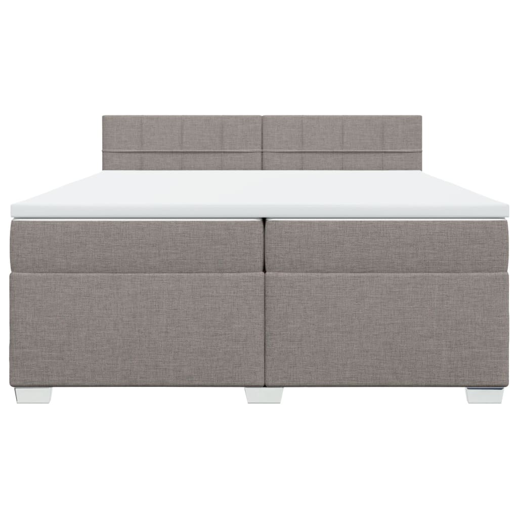 Giroletto a Molle con Materasso Tortora 200x200 cm in Tessuto