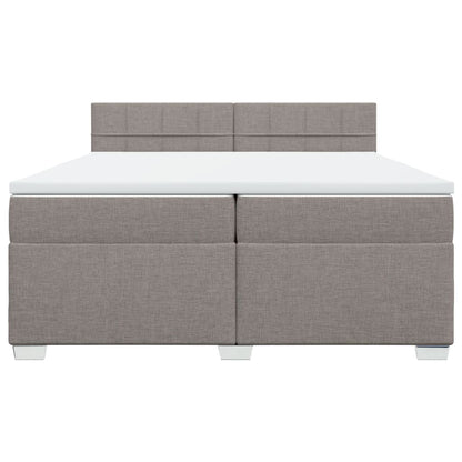 Giroletto a Molle con Materasso Tortora 200x200 cm in Tessuto