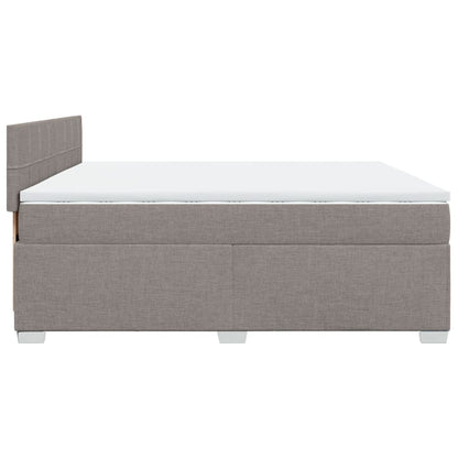 Giroletto a Molle con Materasso Tortora 200x200 cm in Tessuto | homemem39