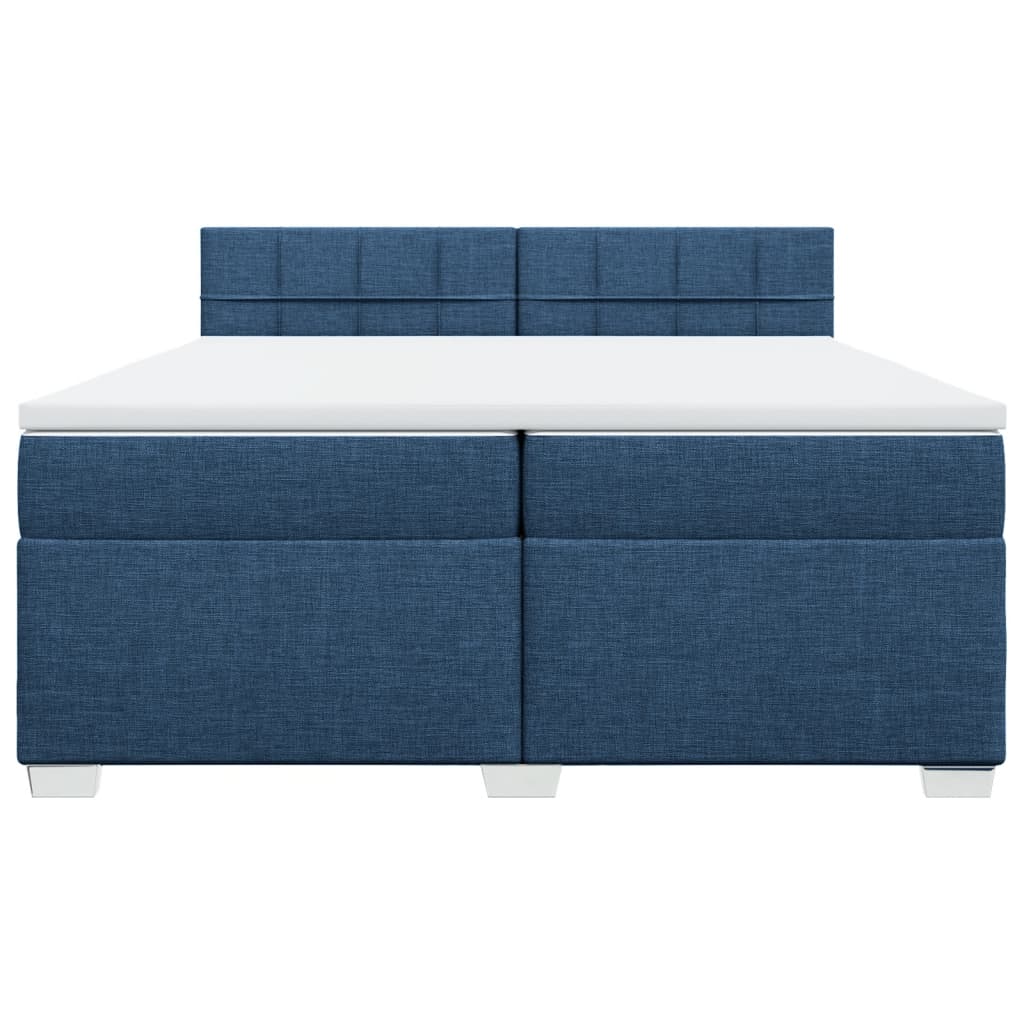 Giroletto a Molle con Materasso Blu 200x200 cm in Tessuto | homemem39