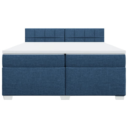 Giroletto a Molle con Materasso Blu 200x200 cm in Tessuto | homemem39