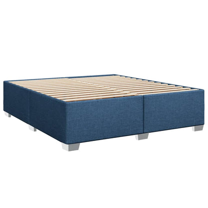 Giroletto a Molle con Materasso Blu 200x200 cm in Tessuto | homemem39