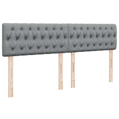 Giroletto a Molle con Materasso Grigio Chiaro 200x200cm Tessuto