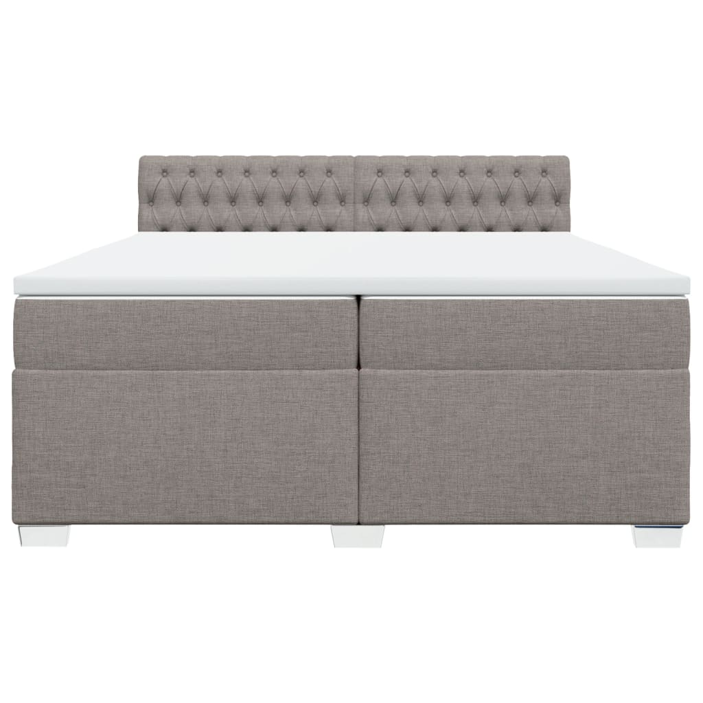 Giroletto a Molle con Materasso Tortora 200x200 cm in Tessuto | homemem39