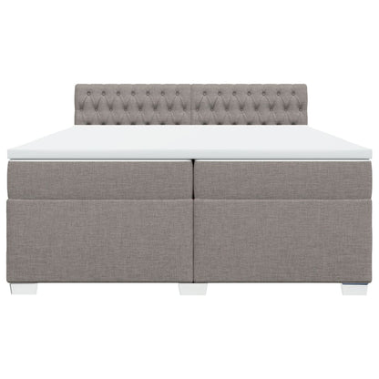 Giroletto a Molle con Materasso Tortora 200x200 cm in Tessuto