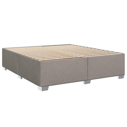 Giroletto a Molle con Materasso Tortora 200x200 cm in Tessuto