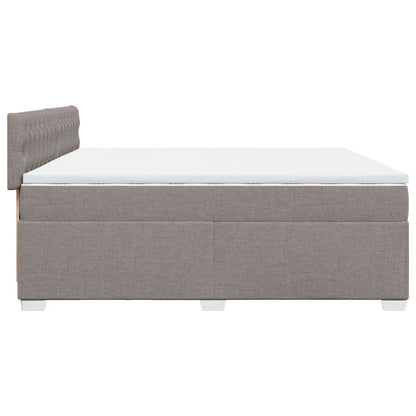 Giroletto a Molle con Materasso Tortora 200x200 cm in Tessuto | homemem39