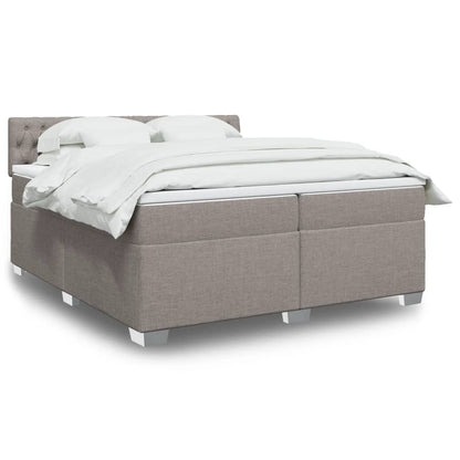 Giroletto a Molle con Materasso Tortora 200x200 cm in Tessuto | homemem39