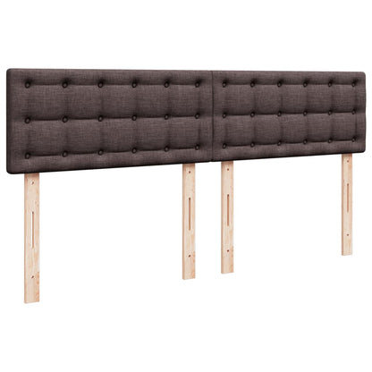 Giroletto a Molle con Materasso Marrone Scuro 200x200cm Tessuto | homemem39