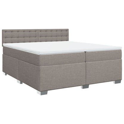 Giroletto a Molle con Materasso Tortora 200x200 cm in Tessuto | homemem39