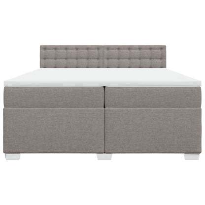Giroletto a Molle con Materasso Tortora 200x200 cm in Tessuto | homemem39